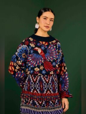 FARM Rio Pineapple Flowers Sweater – Size Medium